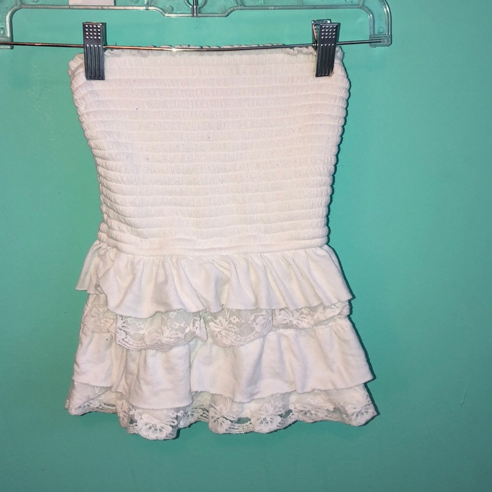 Hollister ruffled tube top